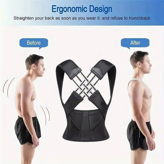 Unisex Adjustable Back Brace Posture Support